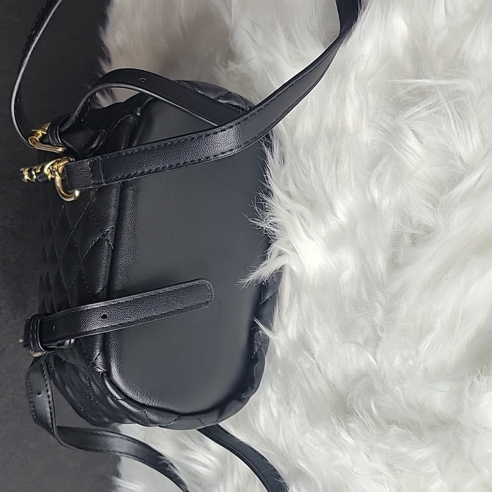 BADGLEY MISCHKA Mini Quilted Black Vegan Leather Backpack NWT - Picture 7 of 10